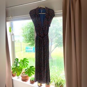 Free People Floral Midi Wrap Dress